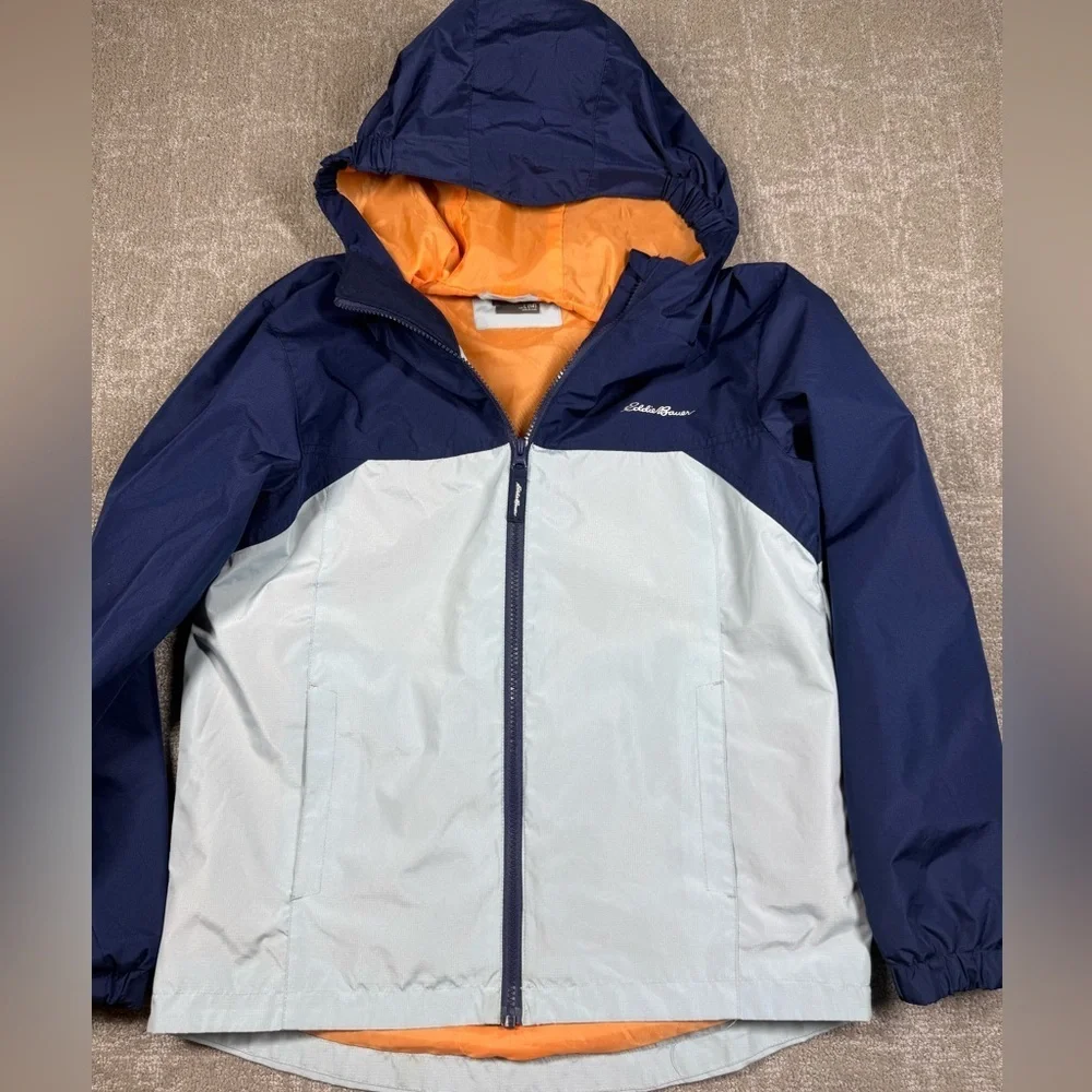 Eddie Bauer Kids Soft Shell Windbreaker Full Zip Jacket Youth Size Large Girls